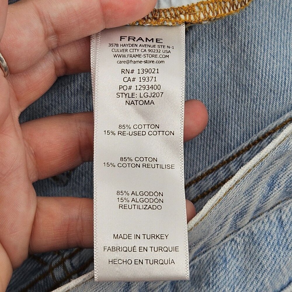 Frame Le Garcon Distressed Boyfriend Jeans In Natoma Light Wash Women’s Size 25 - Picture 7 of 11